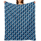 Blue Texture Velvety-soft Throw Blanket