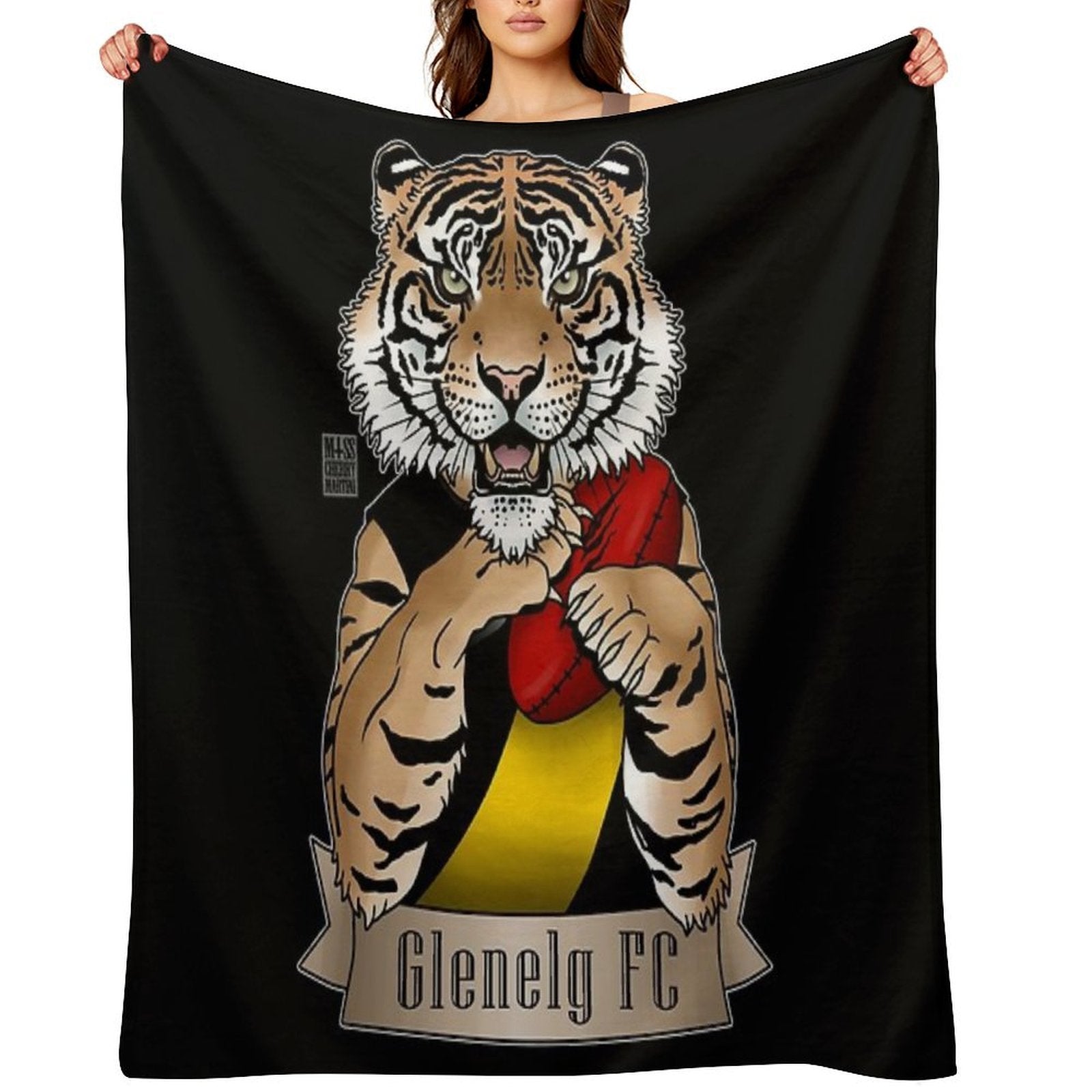 Glenelg Fc Footy Team Versatility Throw Blanket