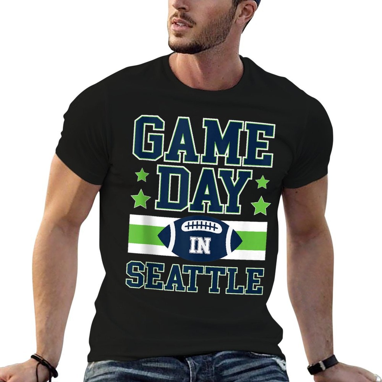 Game Day In Seattle Football Fans Season Trend Gift  Affordable Price T-Shirt