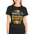 Promoted To Grandma Again Sunflower Gifts New Grandma  Durable T-Shirt