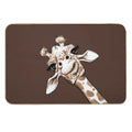 Sketch Giraffe Art  Easy Maintenance Bath Mat