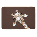 Sketch Giraffe Art  Easy Maintenance Bath Mat