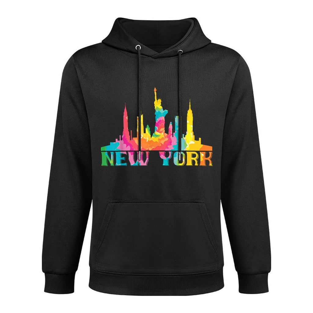 New York City Skyline NYC Tie Dye Liberty I Love New York Colorfast Hoodie