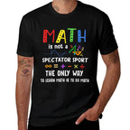Back To School Math Is Not A Spectator Sport Math Teacher for Men Women Girls Kids  Polyester Blend T-Shirt