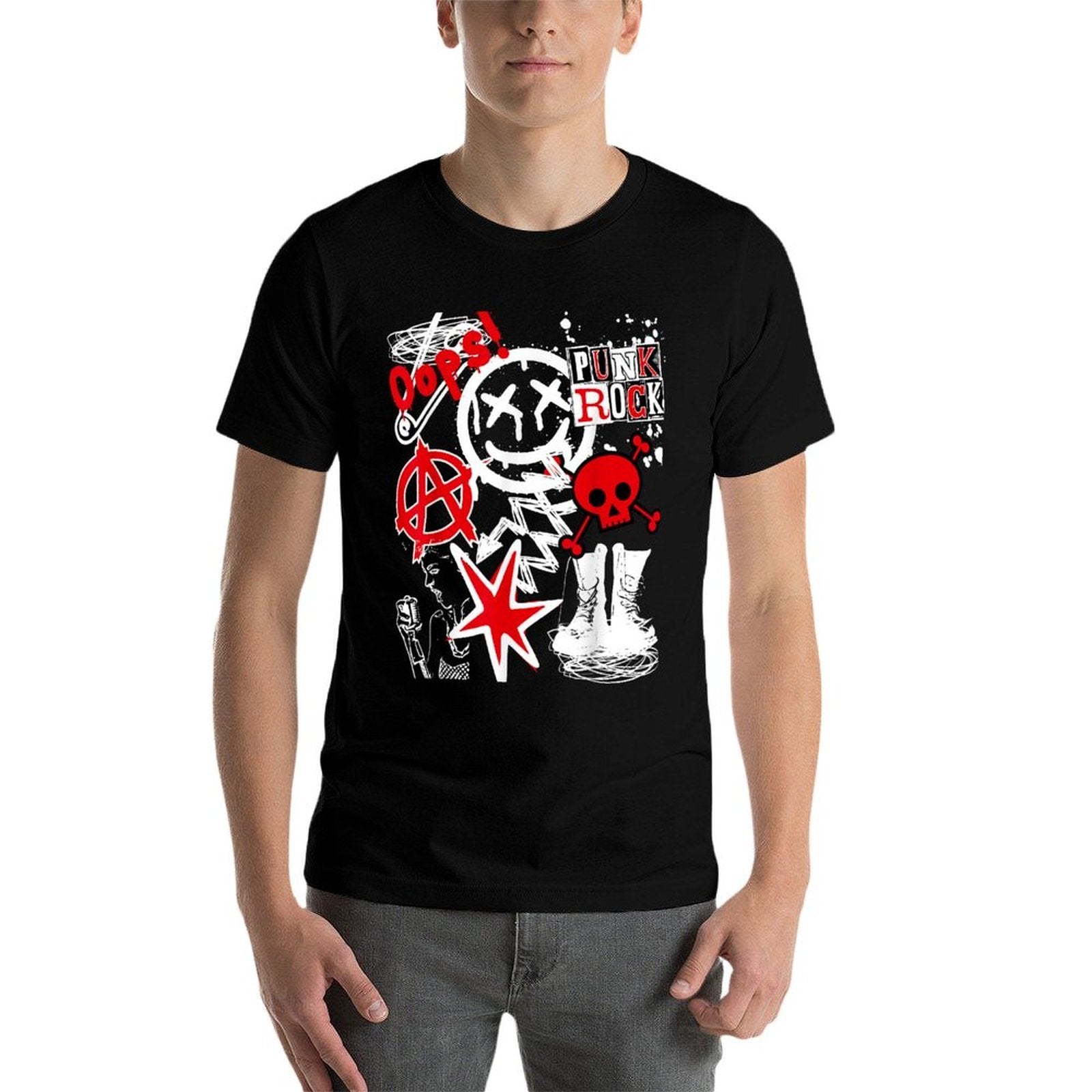 Punk’s Not Dead Black  Red  Affordable Price T-Shirt