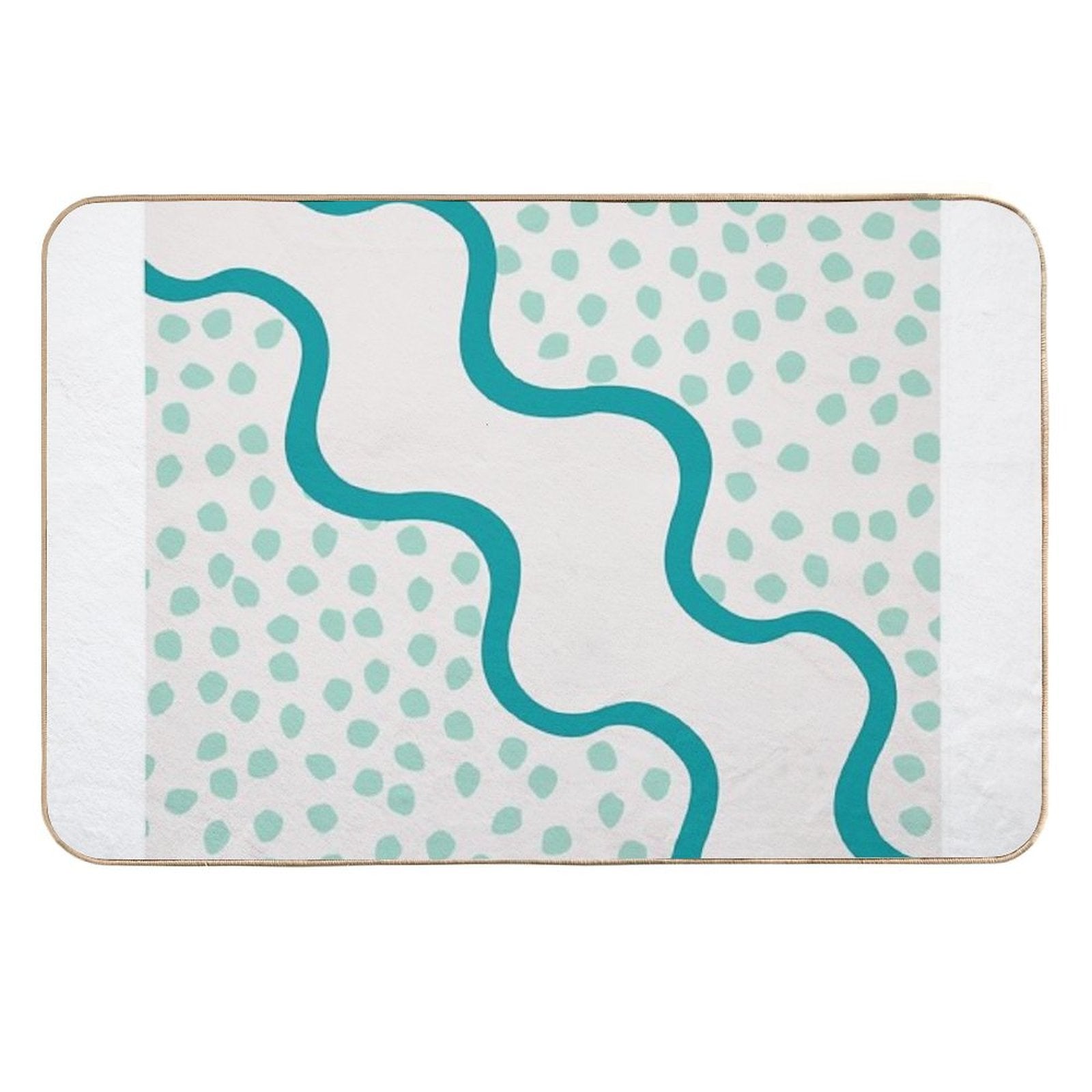 Ocean Two Blue Tone Aesthetic Design Durable Bath Mat