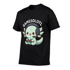 Gamesolotl Axolotl Gamer Gaming Anime  Fade-proof Color T-Shirt