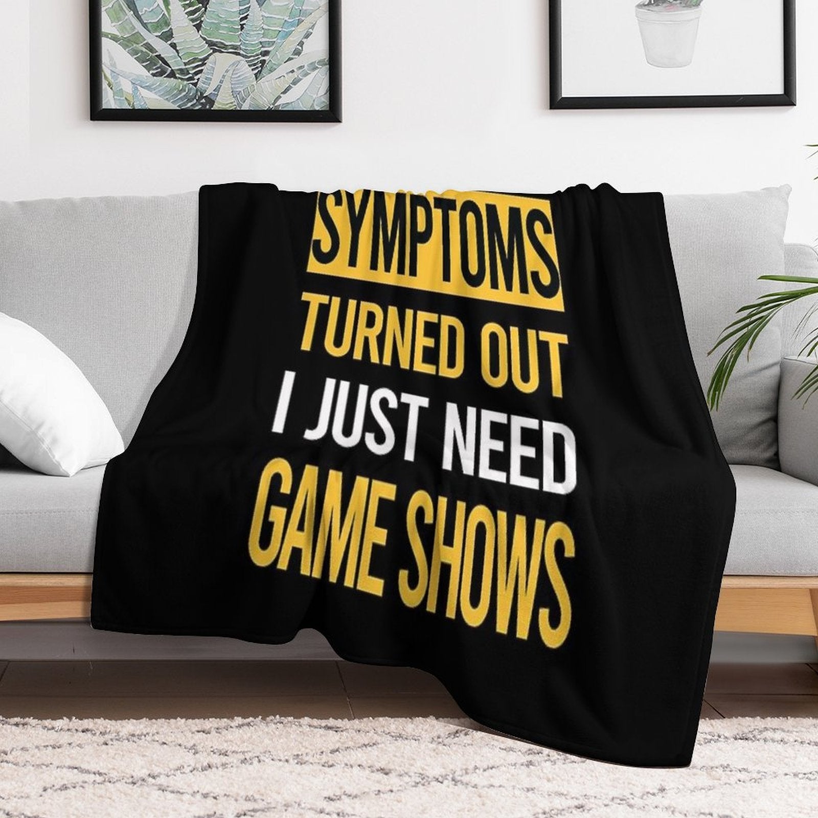 Funny My Symptoms Game Shows TV Show All-season Throw Blanket