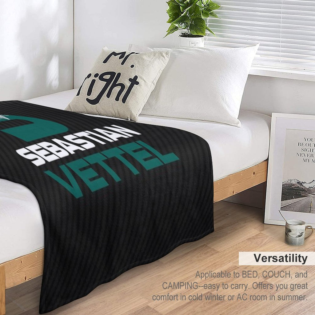 Sebastian Vettel 5 2021 Shrink-resistant Throw Blanket