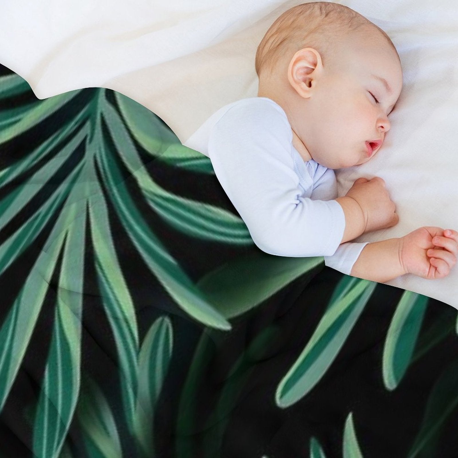 Monstera Leaves Multi-functional Throw Blanket