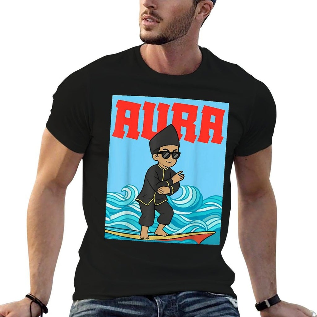Aura Farming Boat Race Indonesian Kid Meme  Fade-proof Color T-Shirt