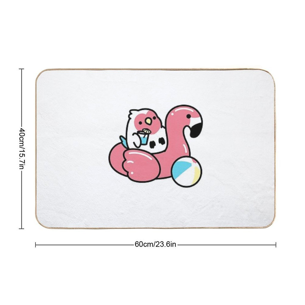 Flamingo Floaty Cody  Rapid-Drying Bath Mat