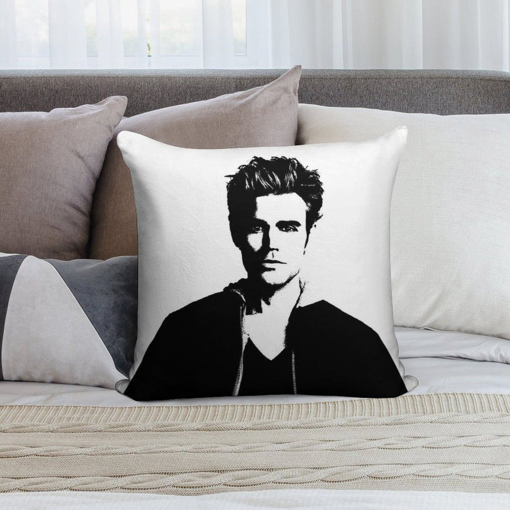 Paul Wesley Felt Soft Bedroom Essential Throw Pillow
