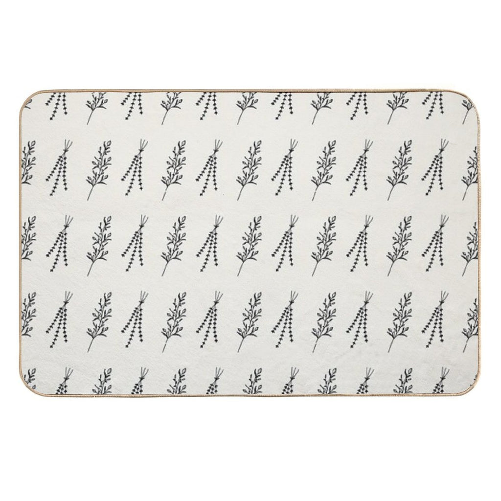 Floral Pattern  High-Traffic Bath Mat