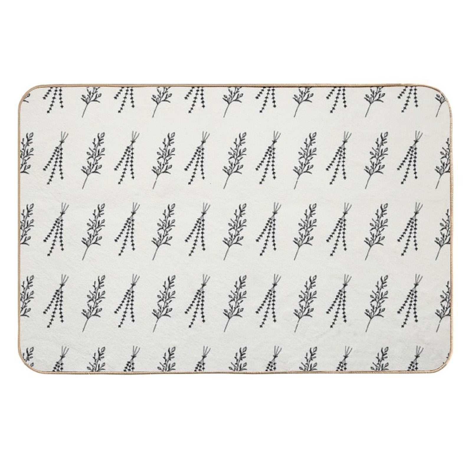Floral Pattern  High-Traffic Bath Mat
