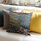 Pheasant Feathers Soft Ultra-Soft Texture Throw Pillow