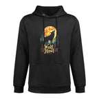 Wolf Howl Moon Graphic - Forest Animals Men’s Women’s Moisture-Wicking Hoodie