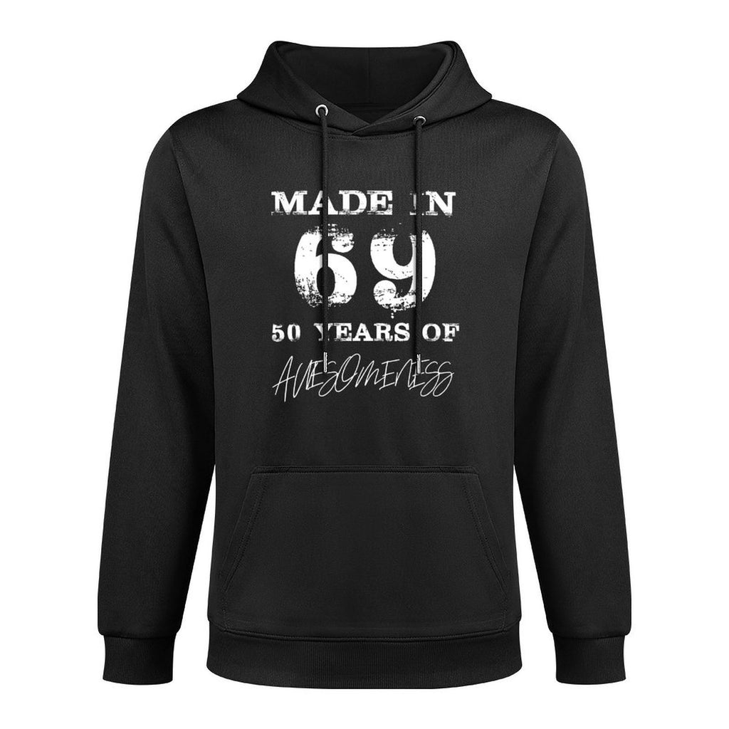 Made in 69 50 Years of Awesomeness 50th Birthday Shrink-Resistant Hoodie