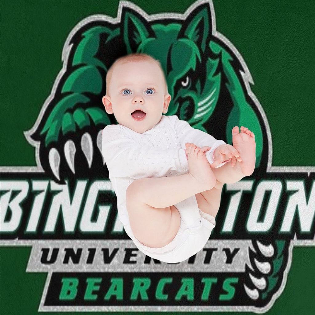 Binghamton University Bearcats Glitter Logo Shrink-resistant Throw Blanket