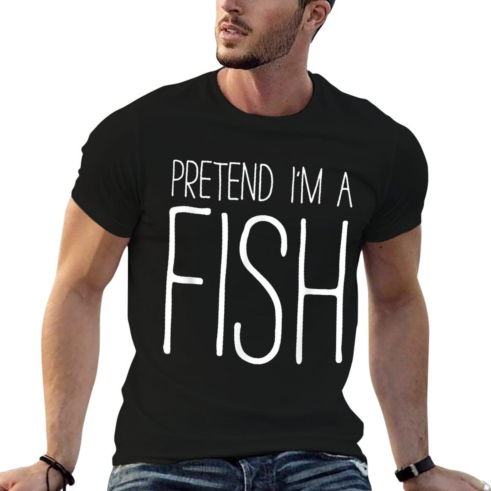 Pretend Im A Fish Adult Kids Men Women Costume  Vintage-inspired T-Shirt