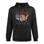 No Kings In America US Vintage Durable Construction Hoodie