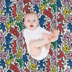 Haring Pop Art Shrink-resistant Throw Blanket