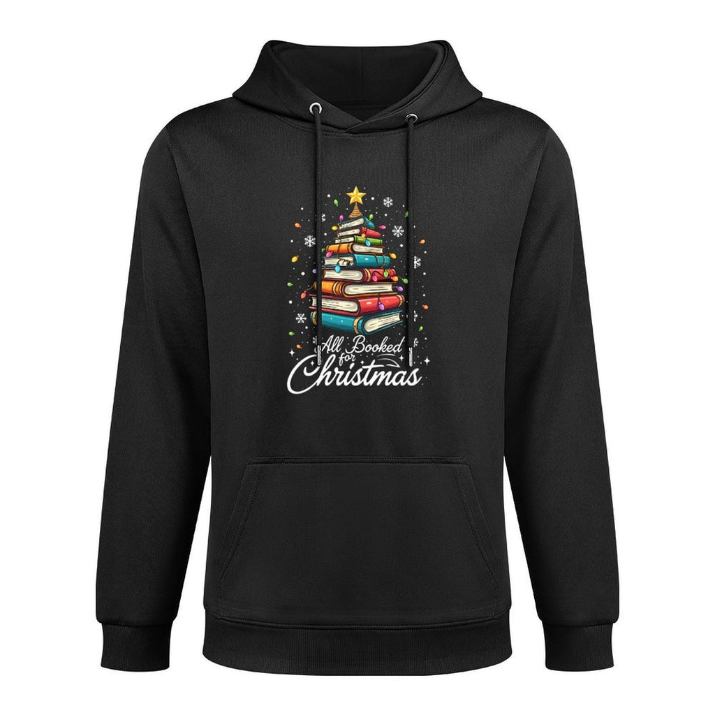 All Booked For Christmas Book Christmas Book Lover Librarian Customizable Surface Hoodie