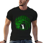 Conspiracy Theories Green Vortex Hole With Rabbit  Slim-fit Cut T-Shirt