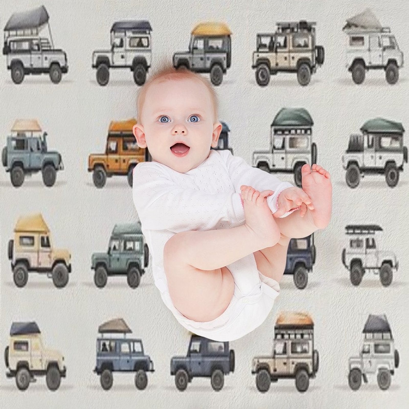 Adventure 4x4 Camping Rig Motif - 2  Wilderness Motif Series Quick-dry Throw Blanket