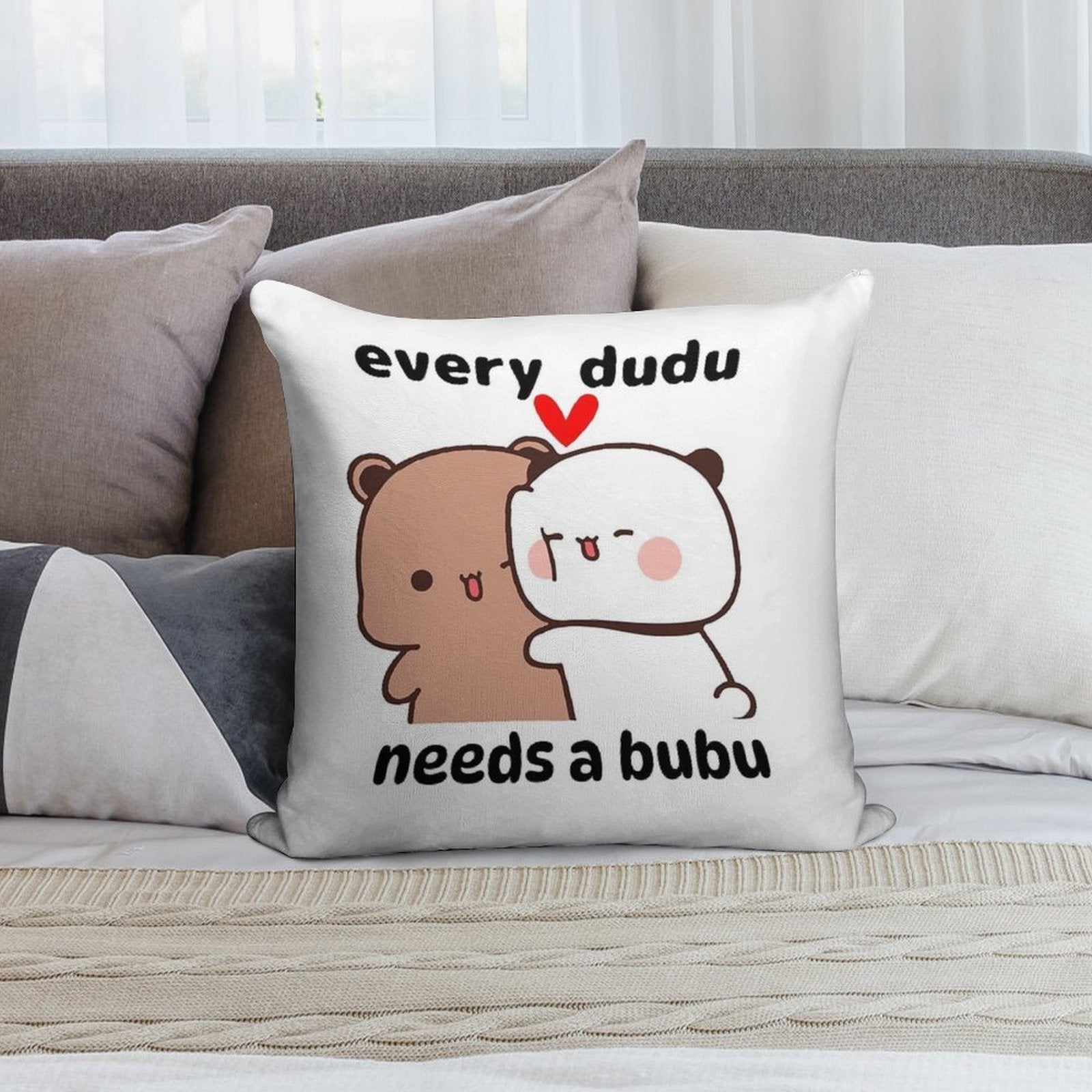 Every Dudu Needs A Bubu Soft Multiple Sizes Throw Pillow