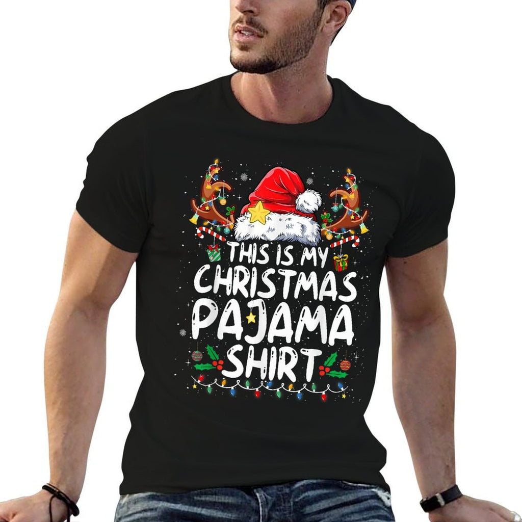 This Is My Christmas Pajama Funny Xmas PJs Men Women  Breathable T-Shirt