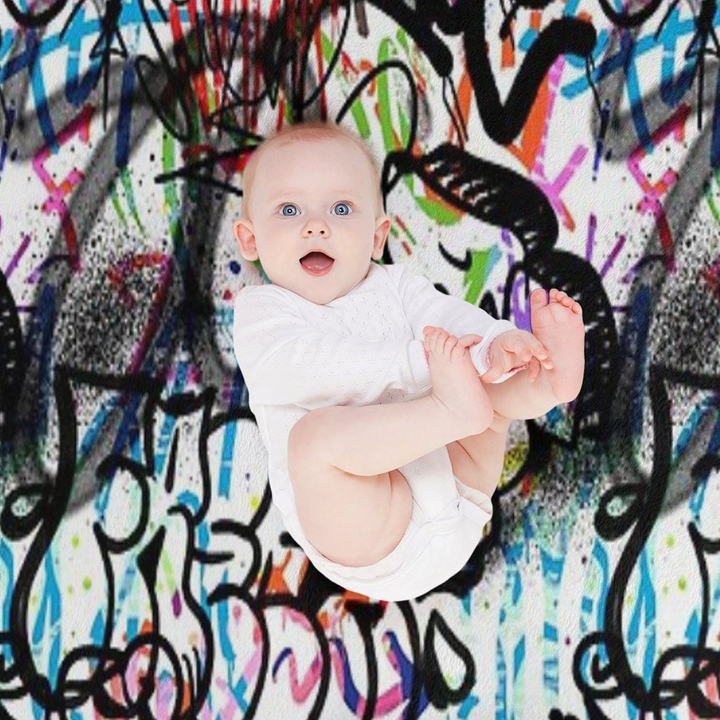 Graffiti Seamless Design. Urban Art. Comfort Throw Blanket