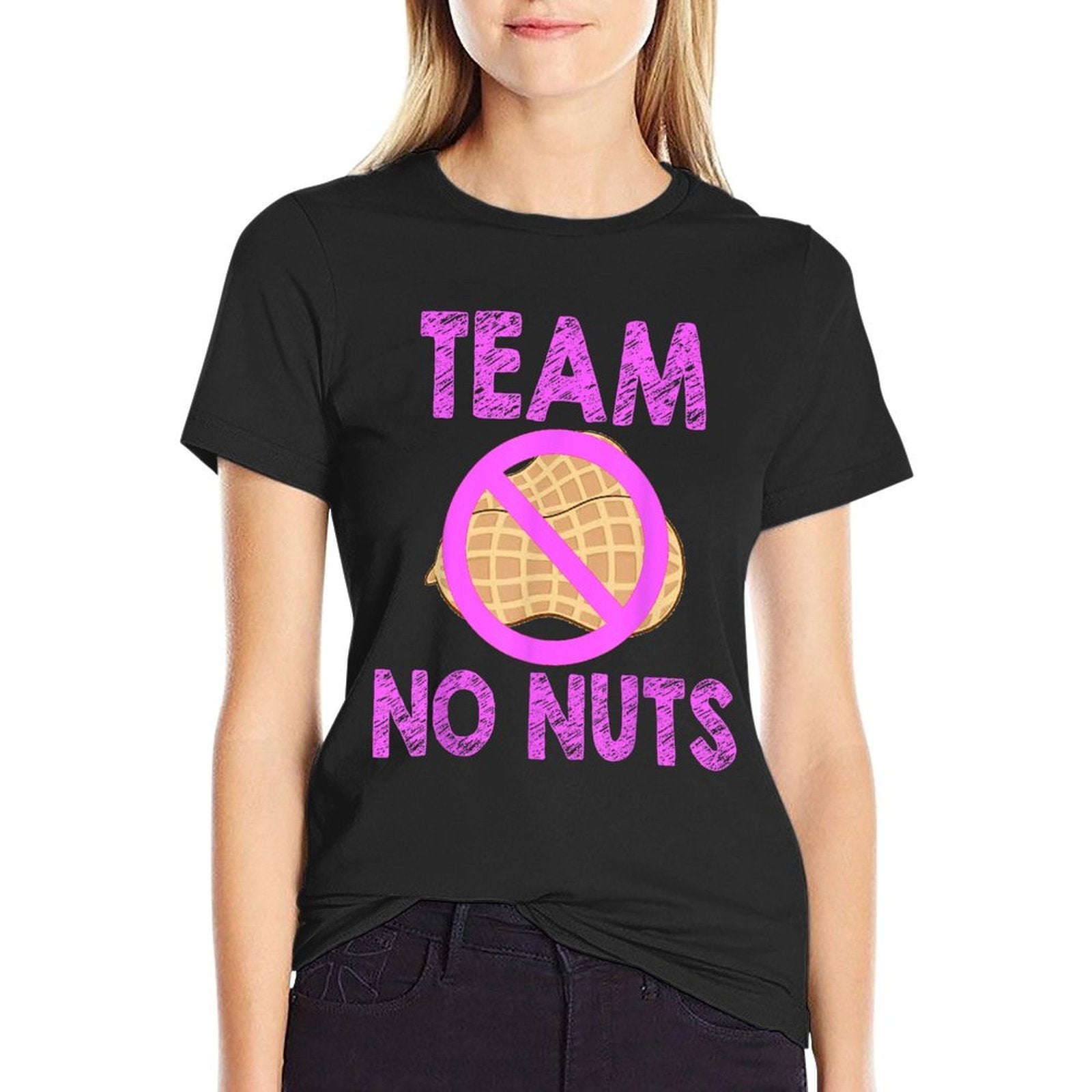 Team No Nuts Funny Team Girl Gender Reveal Tshirt  Relaxed-fit T-Shirt