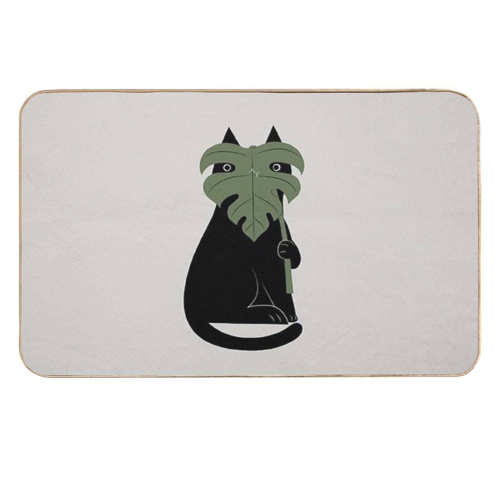 Cat And Plant 14 Monster-a  Slip-Resistant Bath Mat