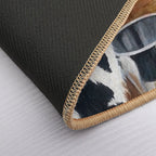 Cat, Cow And Calf. Barn Scene Encounter. Durable Bath Mat