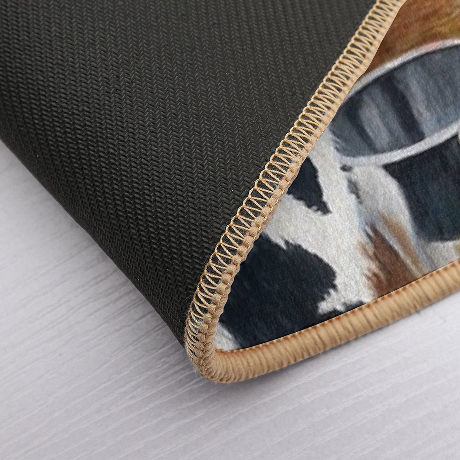 Cat, Cow And Calf. Barn Scene Encounter. Durable Bath Mat