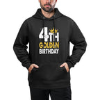 Kids 4th Golden Birthday Year Age Crown Shape Retention Hoodie