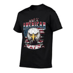 100 American Patriot USA Eagle Fight Fafo Humorous Sayings  Oversized Silhouette T-Shirt