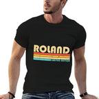 ROLAND Surname Funny Retro Vintage 80s 90s Birthday Reunion  Slim-fit Cut T-Shirt