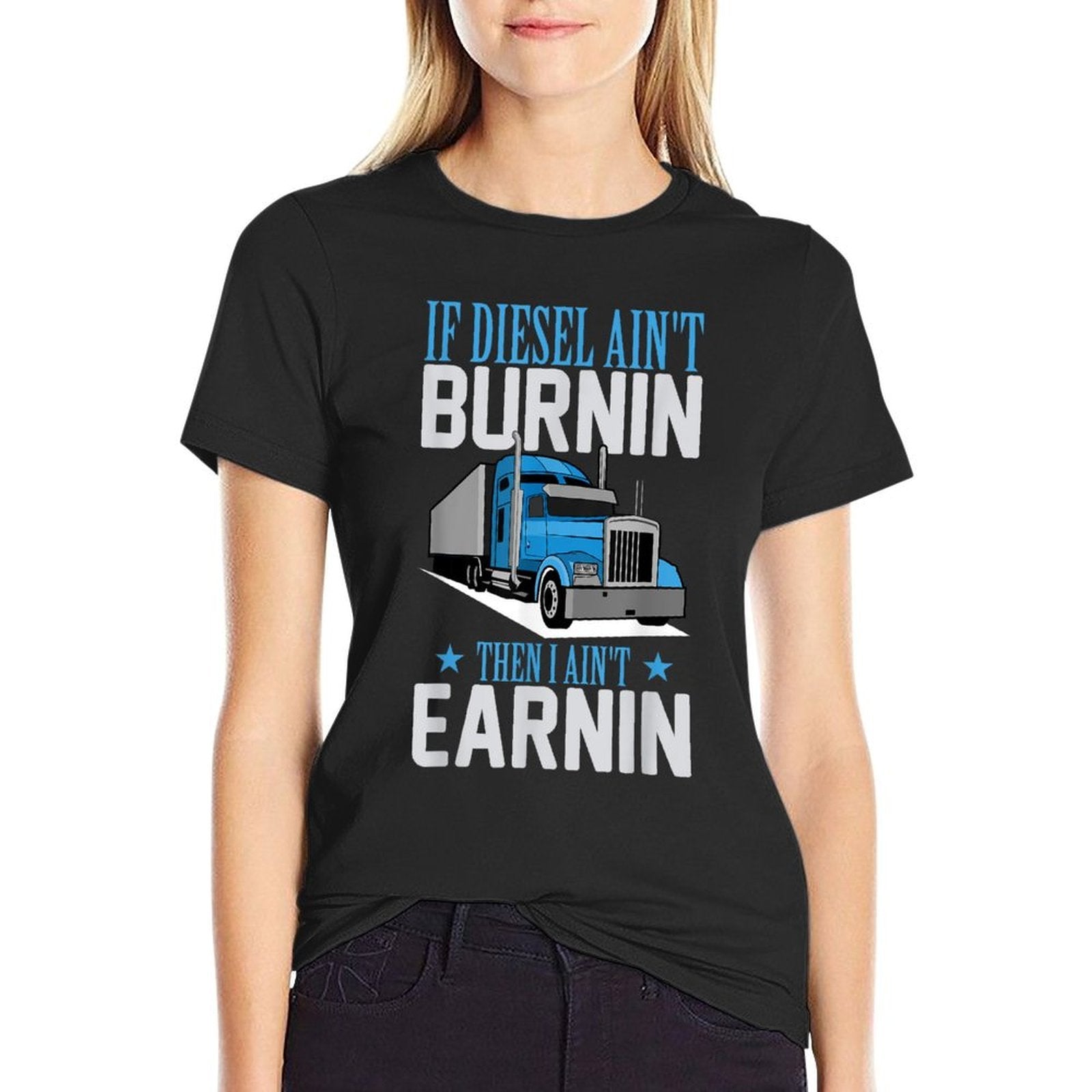 Truck Driver Funny Mens Trucker Semi-Trailer Truck  Wrinkle-resistant T-Shirt
