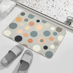 Polkadot Pattern.  Fade-Resistant Bath Mat