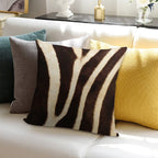 Zebra Fur Print Soft Luxury Feel Throw Pillow