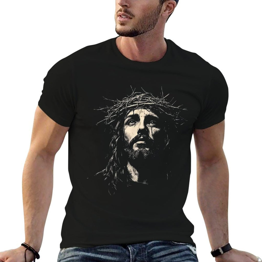 Jesus METAL Vintage 90s Graphic  Rolled Sleeves T-Shirt