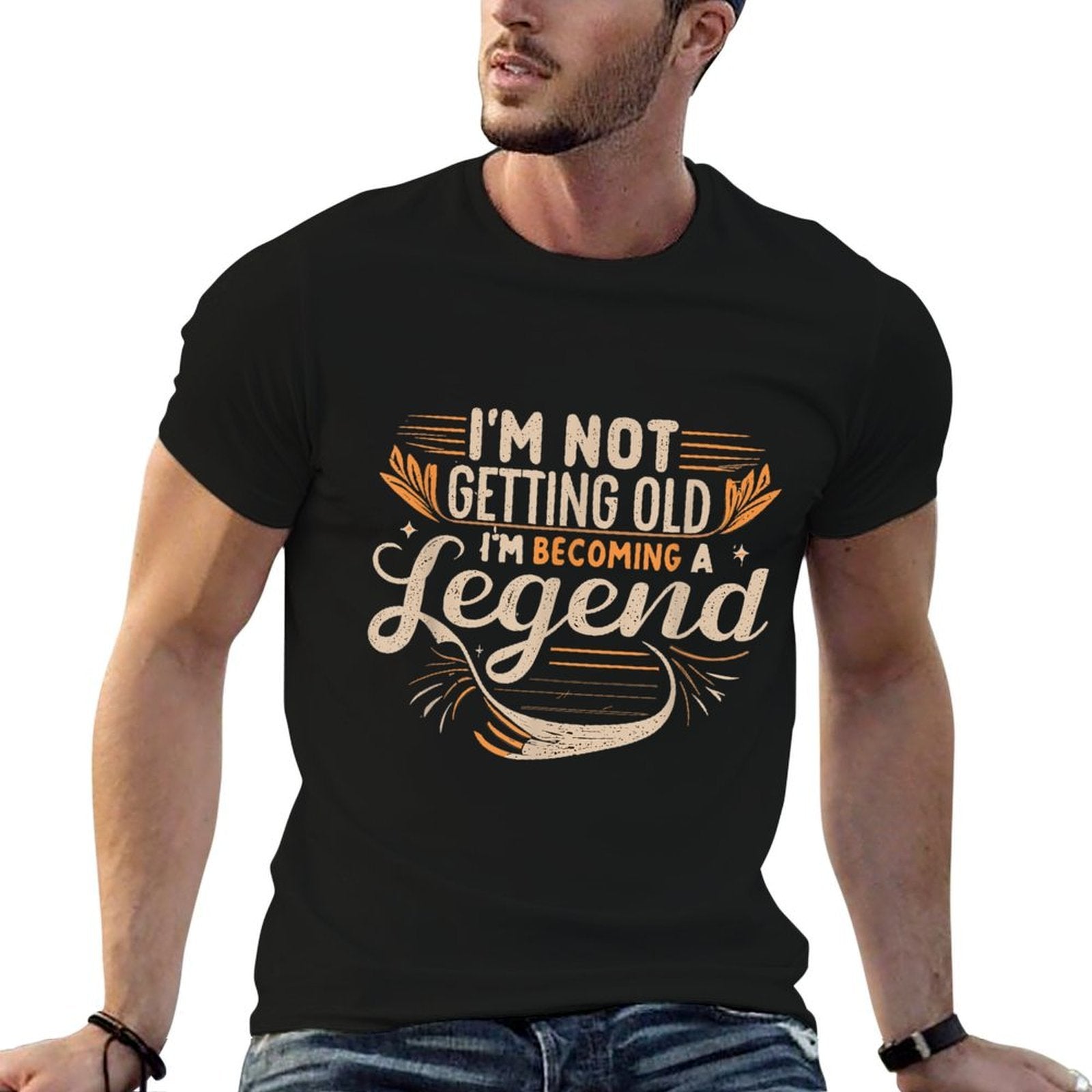 Im Not Getting Old Im Becoming A Legend Retro Vintage  Cotton T-Shirt