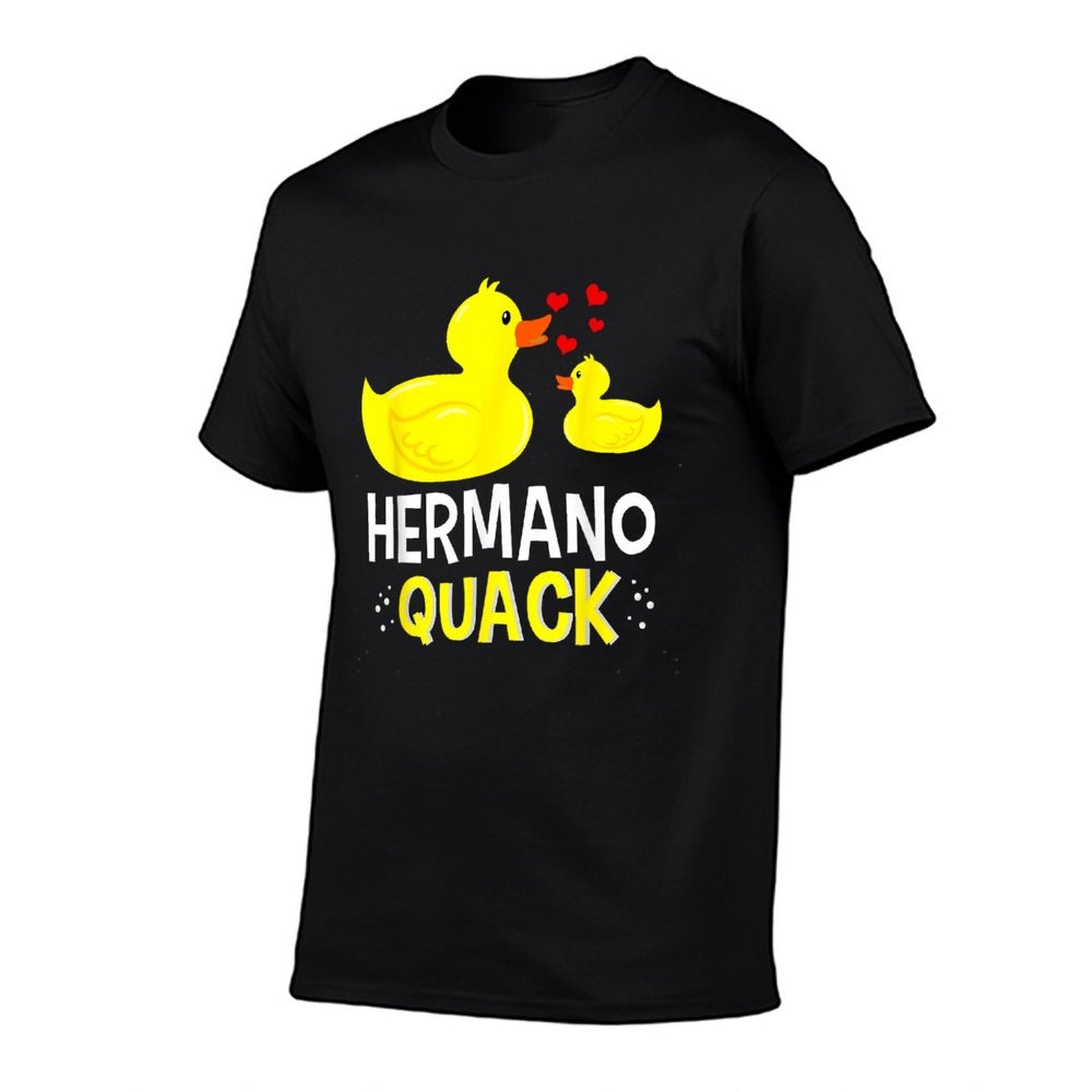 Hermano Quack Yellow Duck Baby Shower Spanish Brother Funny  Oversized Silhouette T-Shirt