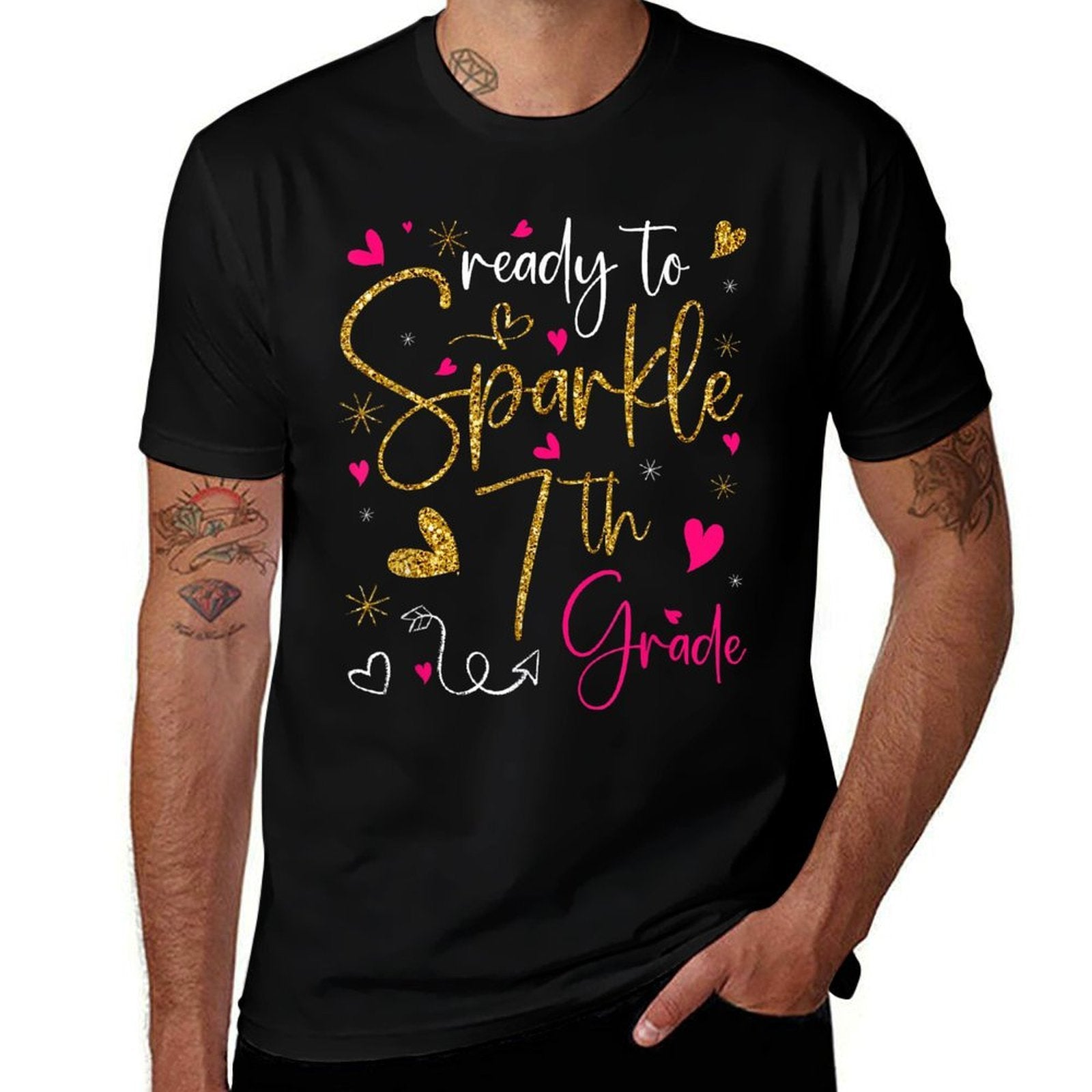 Ready To Sparkle 7th Grade Back To School Gifts For Girls  Quick-drying T-Shirt