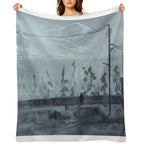 Toluca Lake - Silent Hill Fanart - Art by Eliott Sontot Eco-conscious Throw Blanket