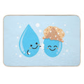 Cute Water Droplets Bathing  Multi-Purpose Bath Mat