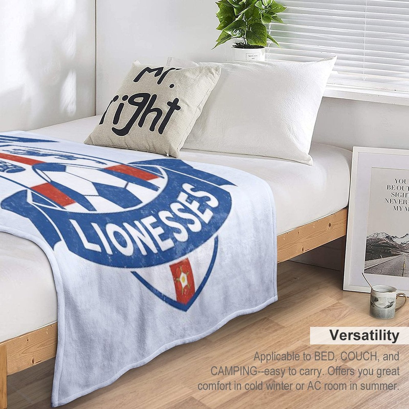 England Lionesses Football Badge (#04) All-season Throw Blanket