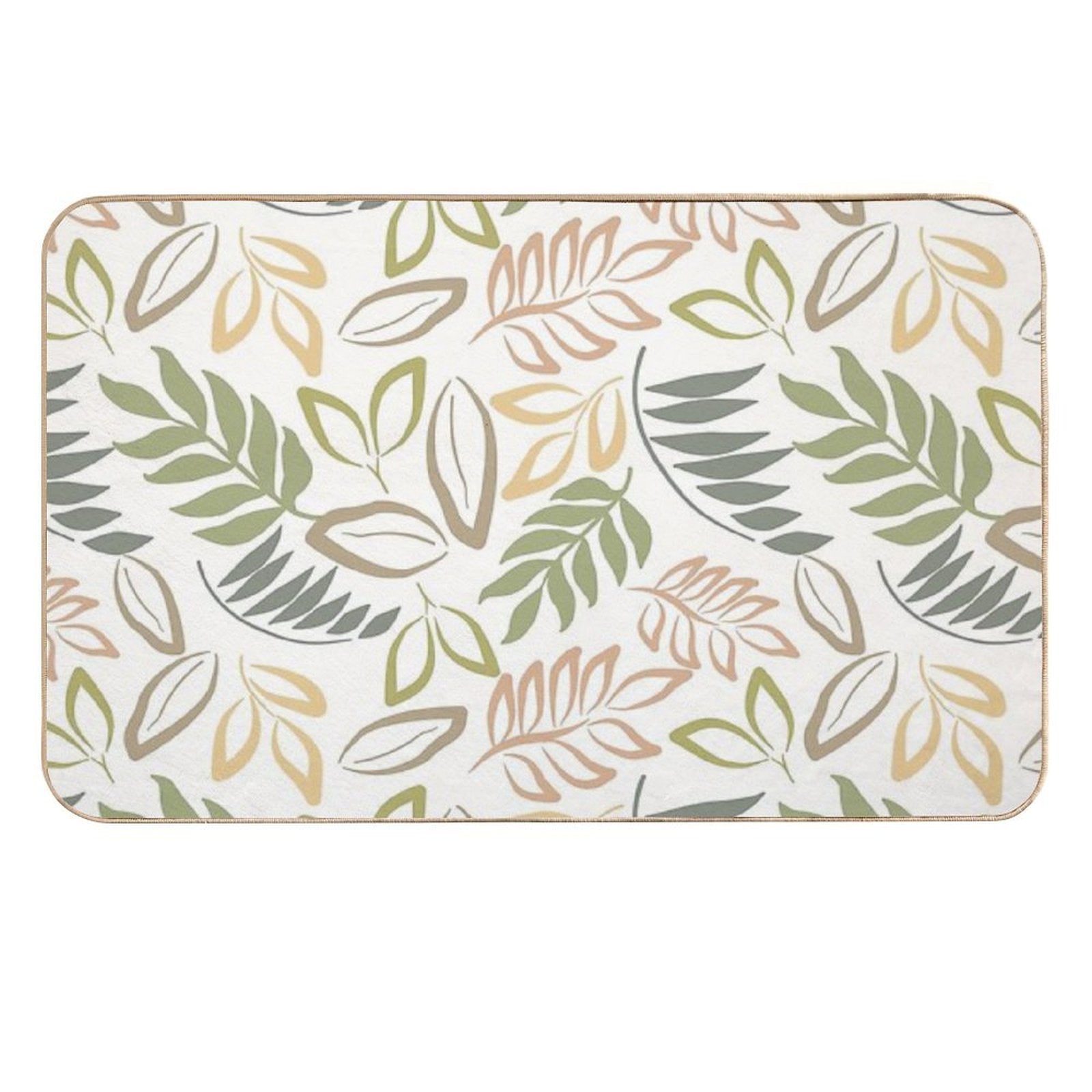 Natural Leaf Seamless Pattern  Multi-Purpose Bath Mat